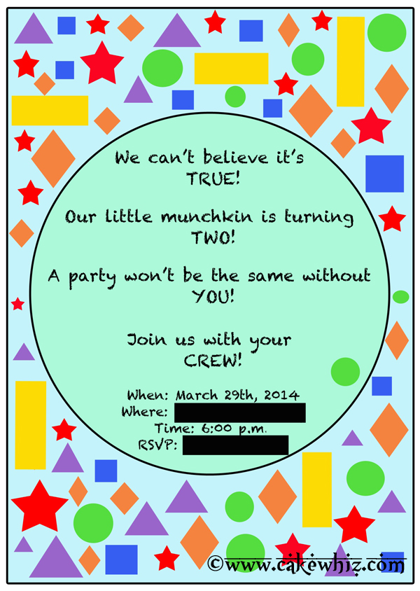 shapes and colors birthday party 2